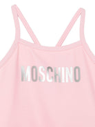 Costume da bagno per neonata Moschino Kids rosa con stampa logo sul davanti MBL00SXM100 50209 MOSCHINO KIDS 