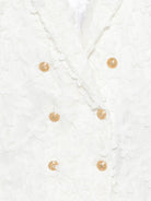 Blazer per bambina Balmain Kids bianco con chiusura a doppiopetto BY2A74 U0263 100 BALMAIN KIDS 