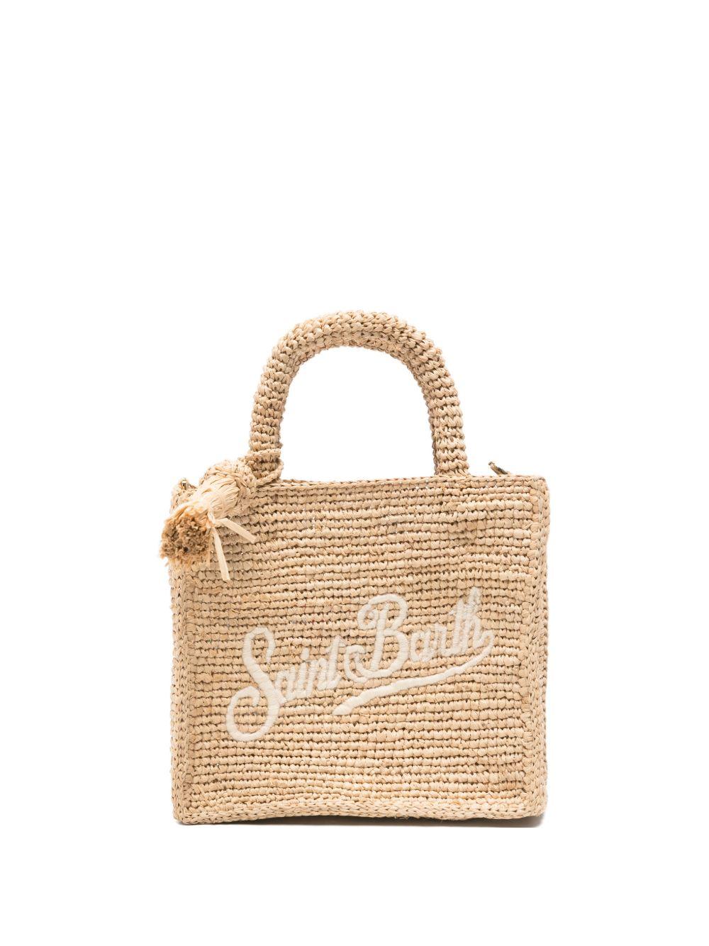 Borsa tote Vanity mini MC2 Saint Barth beige con dettaglio nappina VAMI004 00222L MC2 ST. BARTH KIDS 