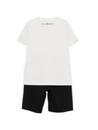 Set t-shirt con shorts per neonato John Richmond Junior grigio con logo RBP26007CJ BLUE VAPOR JOHN RICHMOND KIDS 