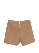 Shorts per bambina Balmain Kids marroni con bottoni color oro BY6B19 G0197 315 BALMAIN KIDS 