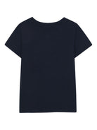T-shirt per bambina Michael Kors Kids blu con logo dorato R30492 849 MICHAEL KORS KIDS 
