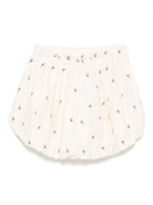Shorts per bambina Donsje Wiepp beige con dettaglio con ricamo ad ape 4098501 00003 DONSJE KIDS 