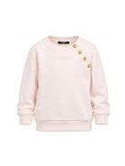 Felpa per bambina Balmain Kids rosa con bottoni decorati BZ4B30 Z3183 508OR BALMAIN KIDS 