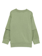 Felpa per bambino Stella McCartney Kids verde con design a strati TX4R40 Z0453 727 STELLA McCARTNEY KIDS 
