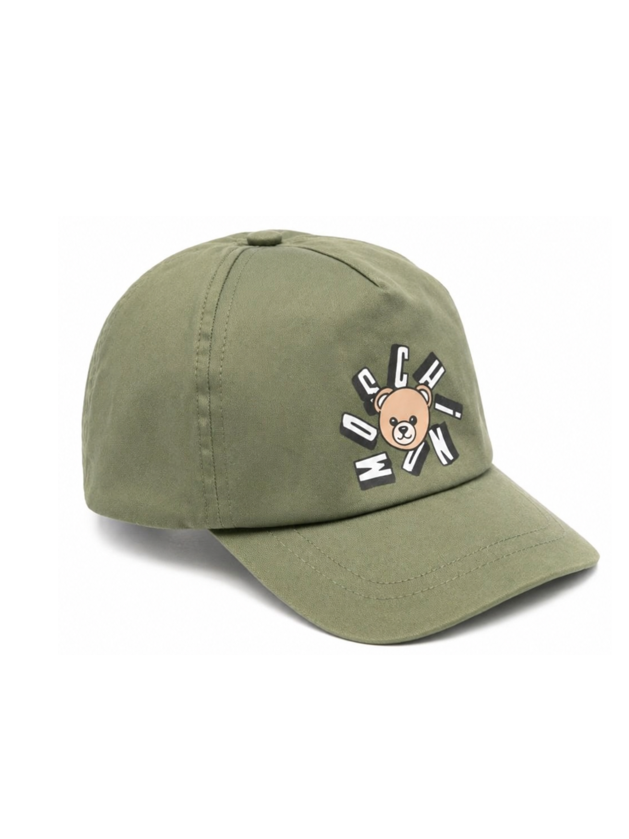 Cappello da baseball per bambini Moschino Kids verde con logo sul davanti HVX01NLOA00 30037 MOSCHINO KIDS 