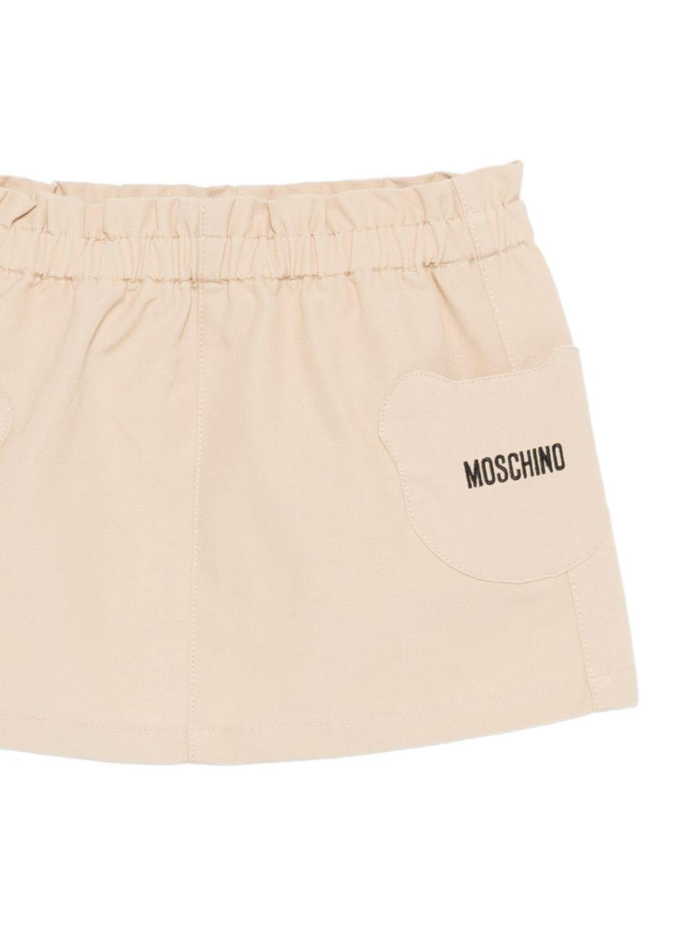 Set t-shirt e gonna per neonata Moschino Kids multicolore con ricamo Teddy MDG01LLLA14 20829 MOSCHINO KIDS 