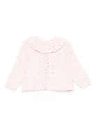 Maglione per neonata Louise Misha rosa con colletto arricciato FRC-W25-J0004 BLUSH LOUISE MISHA 