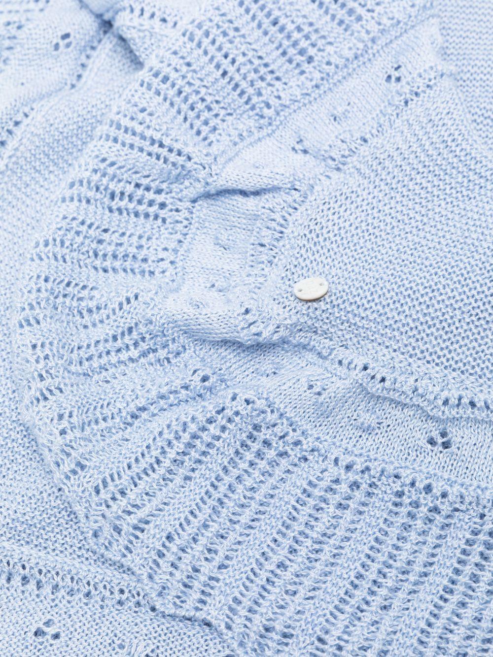 Coperta per neonato Paz Rodriguez azzurra con bordo smerlato 029-123269 80 PaZ RODRIGUEZ 