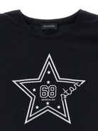 T-shirt per bambina Monnalisa nera con stampa stella 41G603 7206 0050 MONNALISA KIDS 