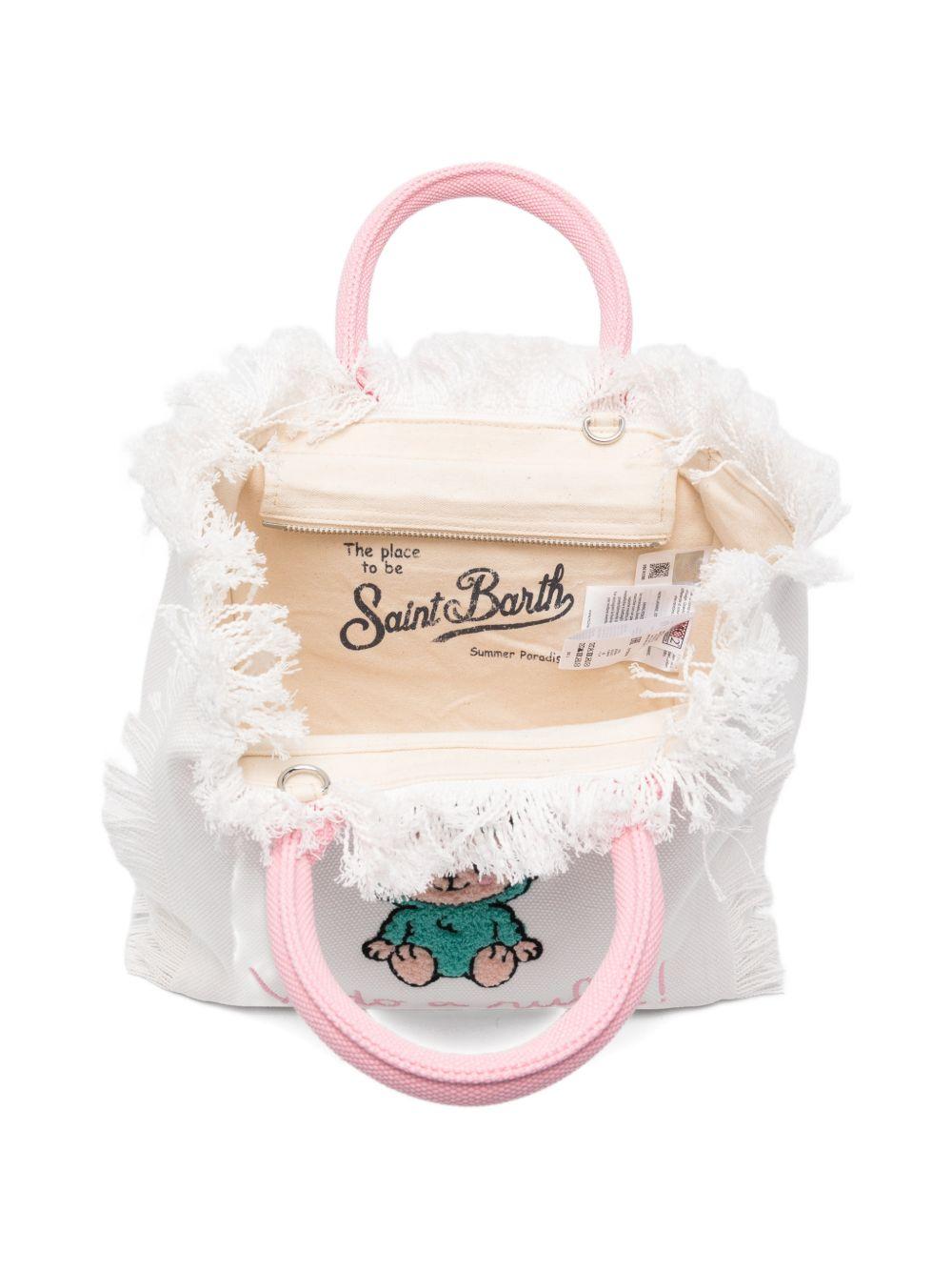 Borsa Colette MC2 Saint Barth bianca con ricamo Labubu COL0001 02634L MC2 ST. BARTH KIDS 