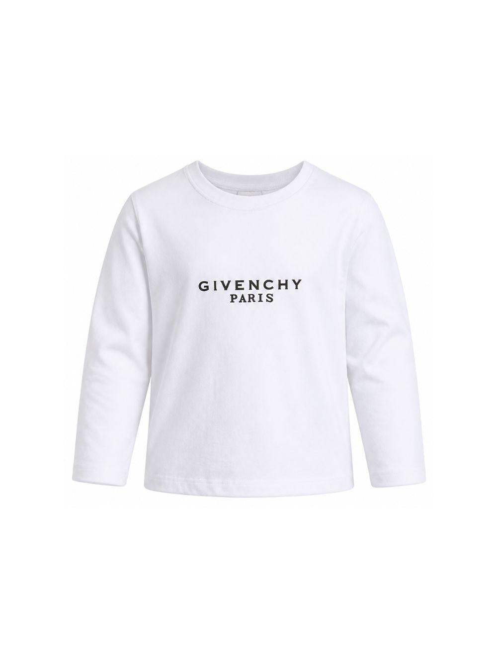T-shirt per bambino Givenchy Kids bianca con stampa logo sul davanti H31321 10P GIVENCHY KIDS 