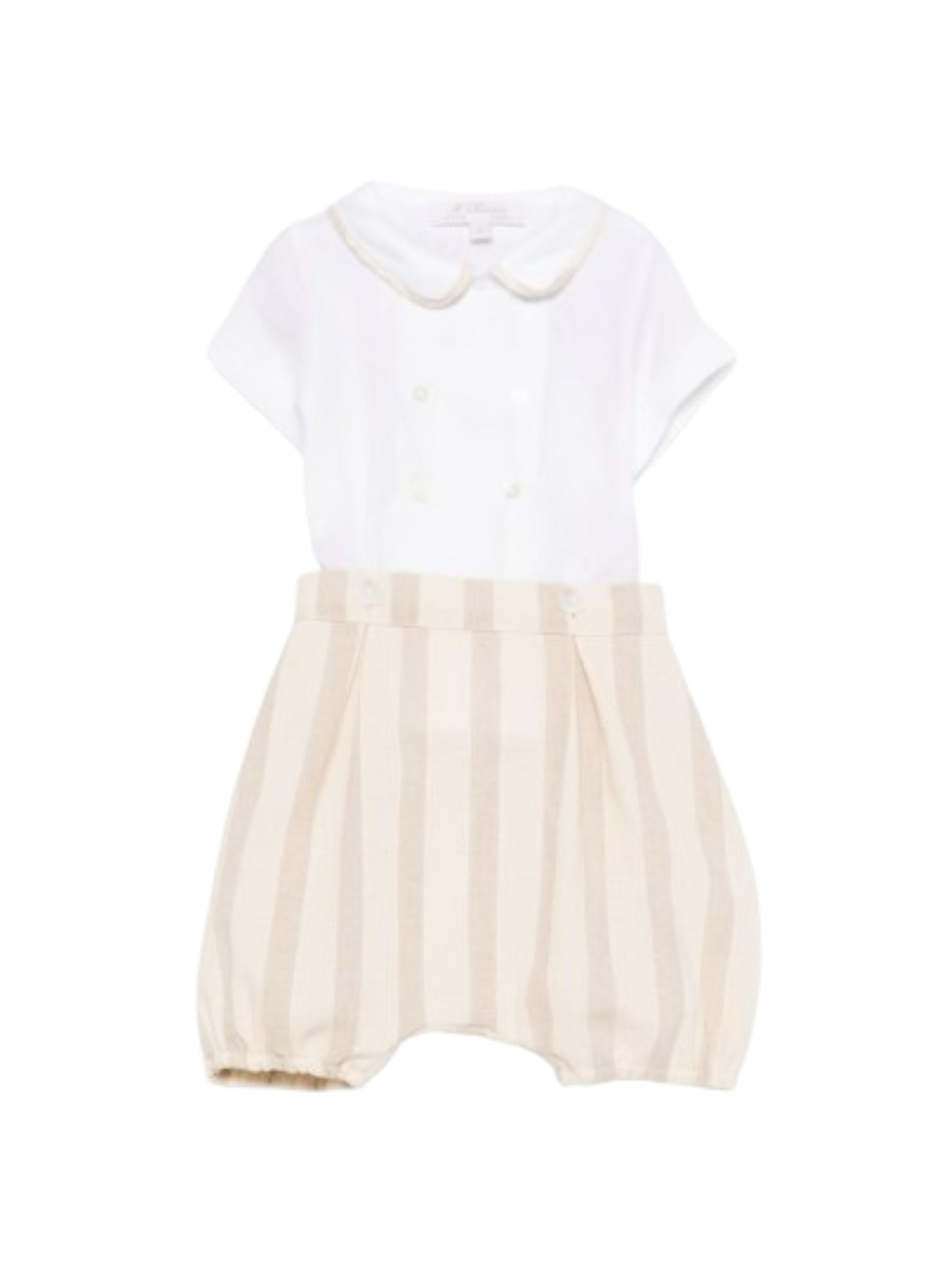 Set t-shirt e shorts per neonato Mariella Ferrari multicolor con design a righe PLE5 P26 BEIGE MARIELLA FERRARI 
