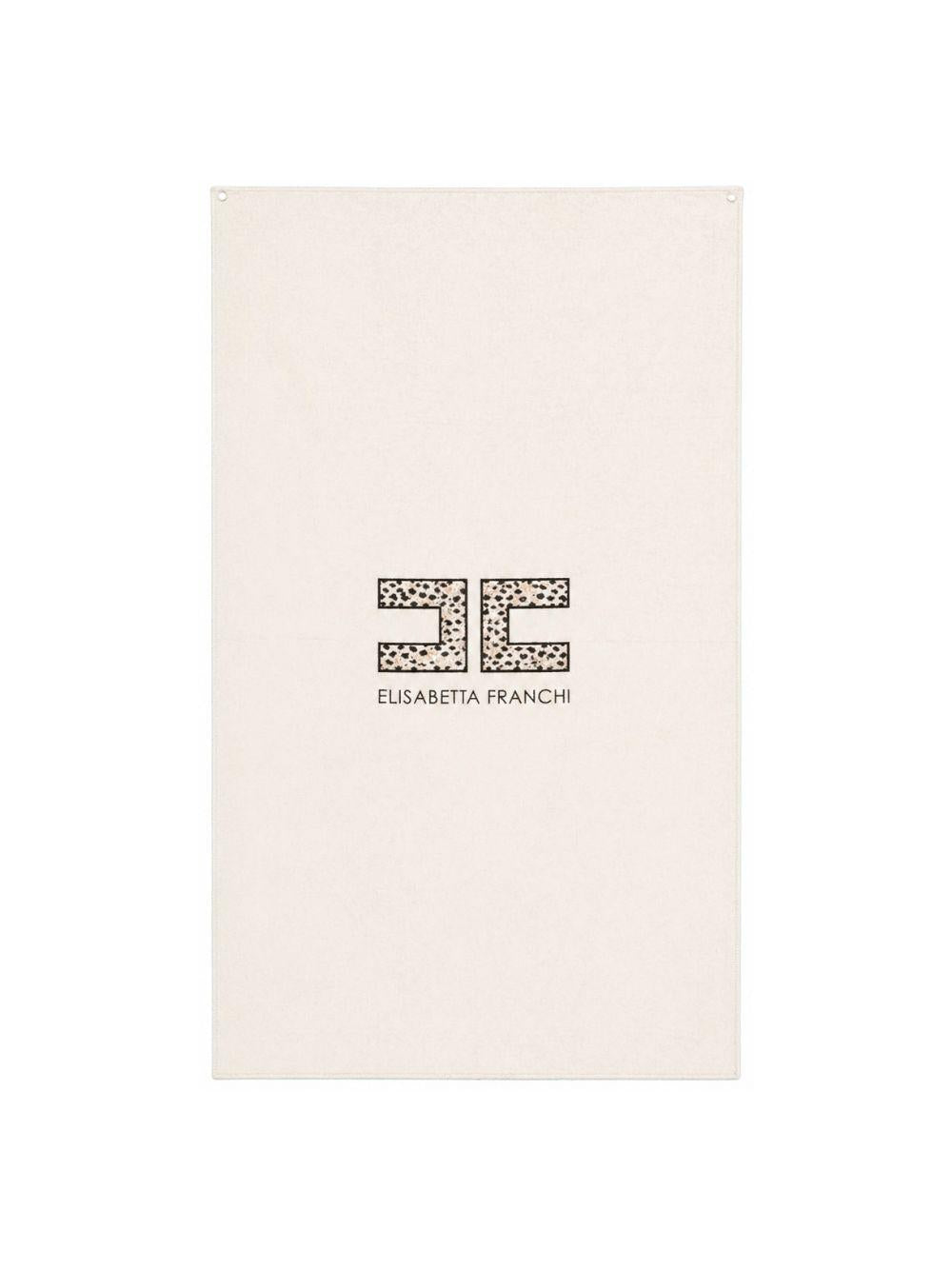 Telo mare per bambina Elisabetta Franchi La Mia Bambina bianco con dettaglio logo EFAV100CSP003 0155 ElISABETTA FRANCHI 