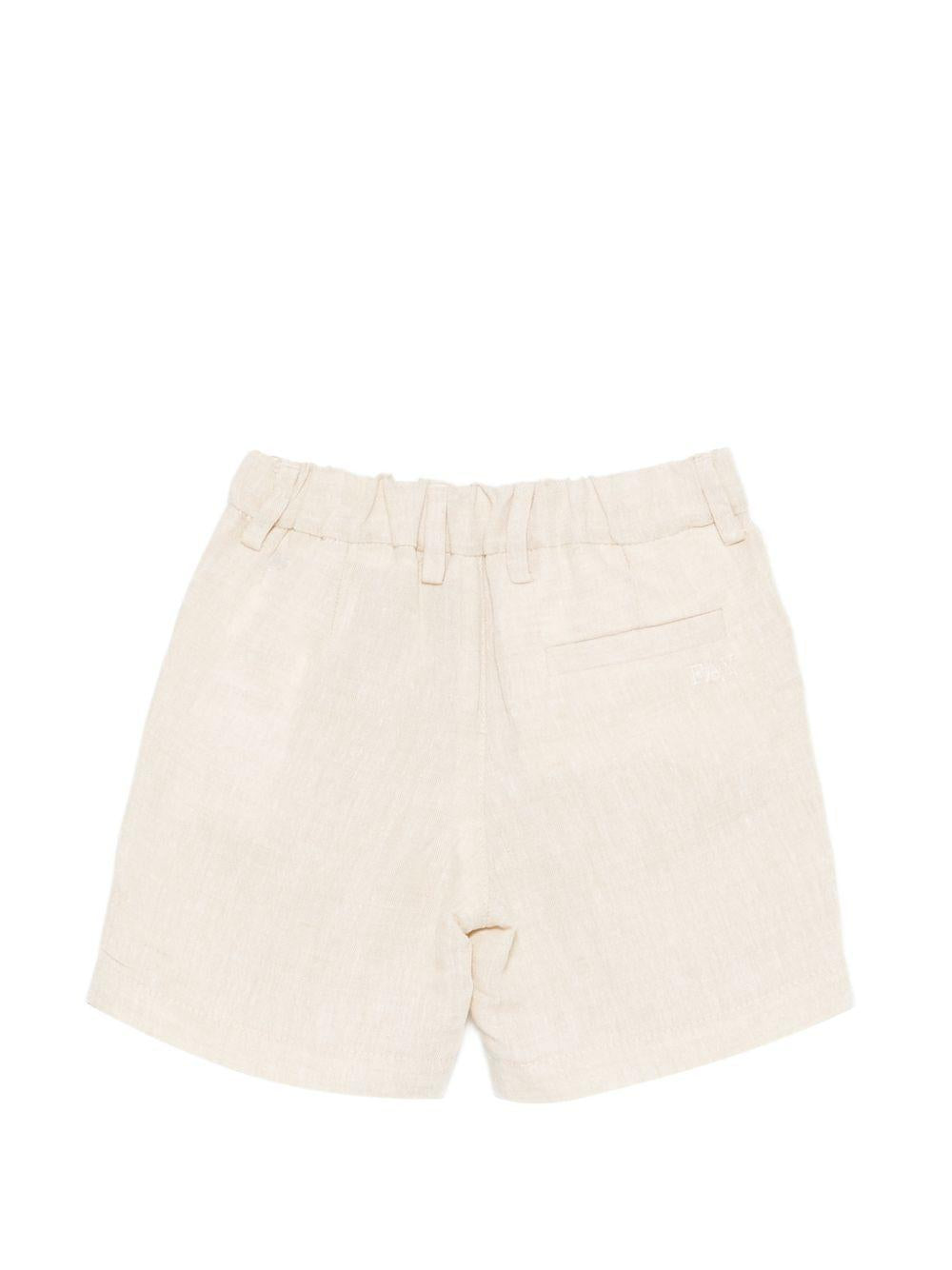 Shorts per neonato Fay Kids beige con logo ricamato sul retro FY6579 I0318 109 FAY KIDS 
