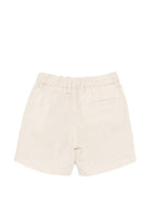 Shorts per neonato Fay Kids beige con logo ricamato sul retro FY6579 I0318 109 FAY KIDS 