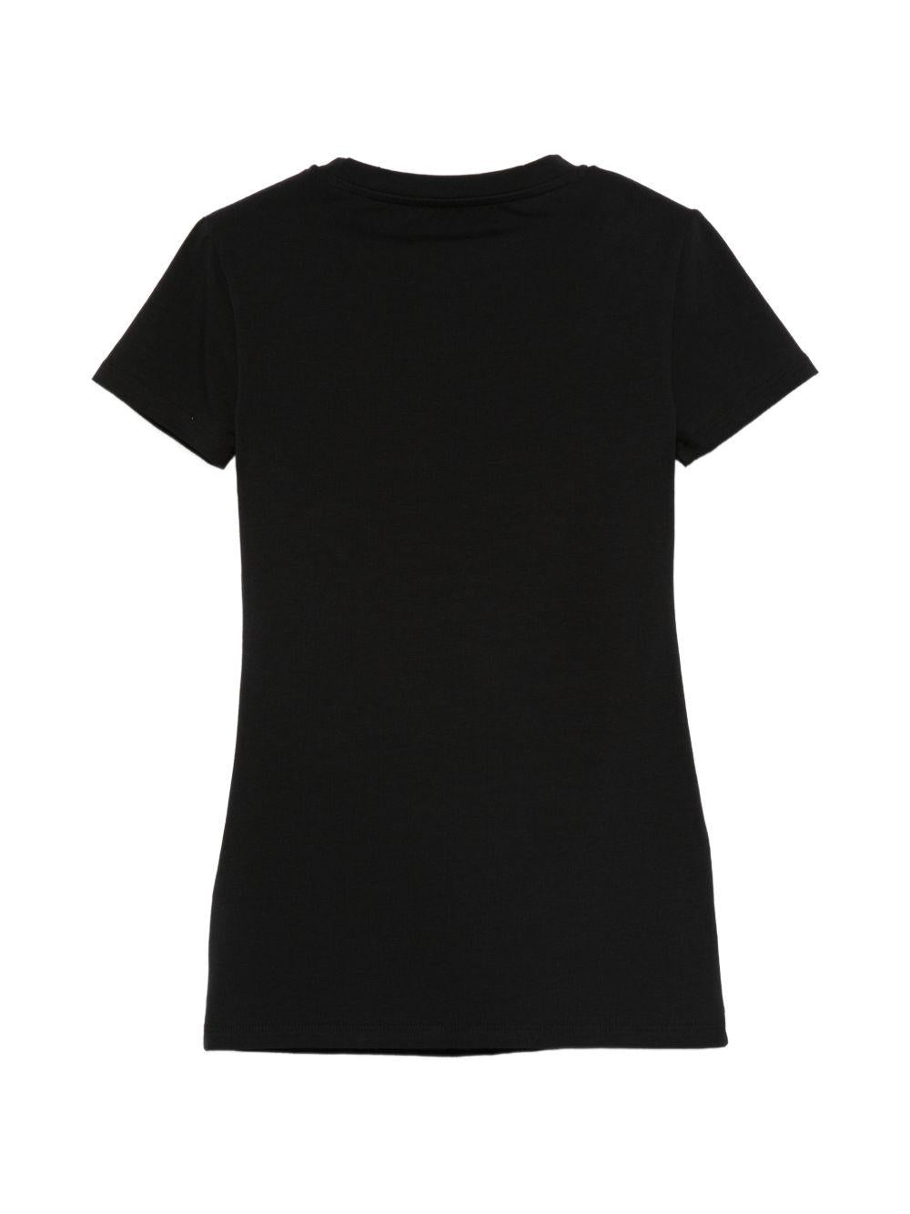 Abito per bambina Balmain Kids nero con dettaglio logo sul petto BY1D81 Z3277 930BC BALMAIN KIDS 