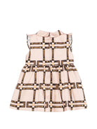 Abito per neonata Elisabetta Franchi La Mia Bambina rosa arricciato con stampa EGAB2300TVE02 C053 ElISABETTA FRANCHI KIDS 