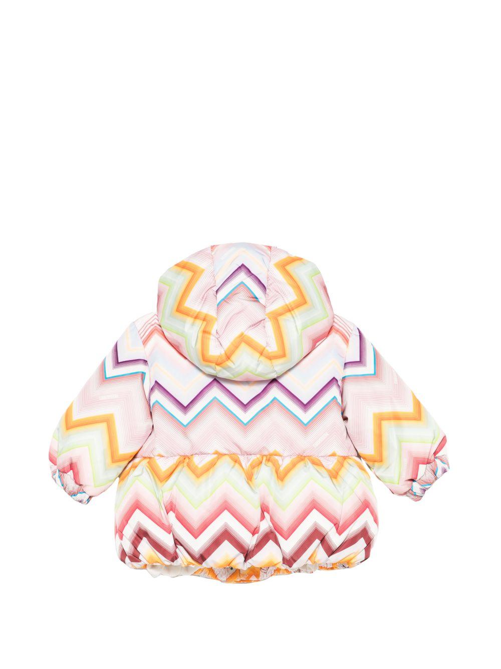Giubbino per neonata Missoni Kids multicolore con stampa a zigzag MZ2007 N0443 999 MISSONI KIDS 