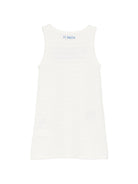 Abito Audie per bambina MC2 Saint Barth Kids bianco con motivo all'uncinetto ADU0001 00661L MC2 ST. BARTH KIDS 