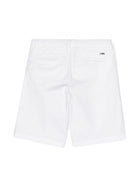 Bermuda per bambino Emporio Armani Kids bianchi con placca logo 8N4S60 4N6YZ 0100 EMPORIO ARMANI KIDS 