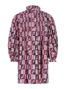 Abito per bambina Fendi Kids rosa con stampa logo FF all-over JFB809 AYMM F1TKH FENDI KIDS 