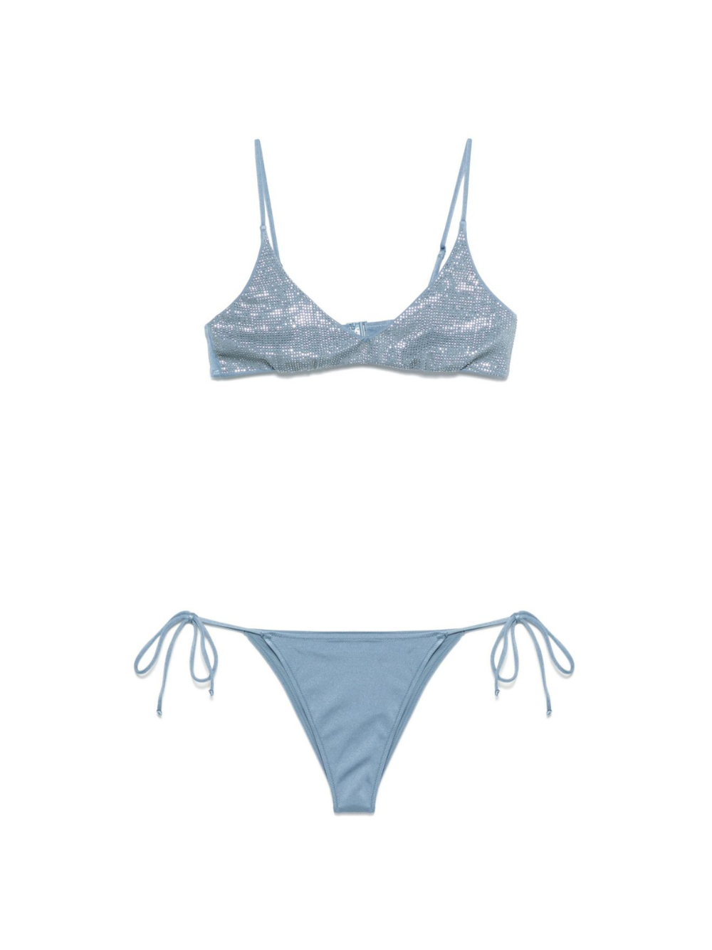 Bikini per donna MC2 Saint Barth azzurro con dettaglio glitterato P25MC2MRL0001 00146H MC2 ST. BARTH 