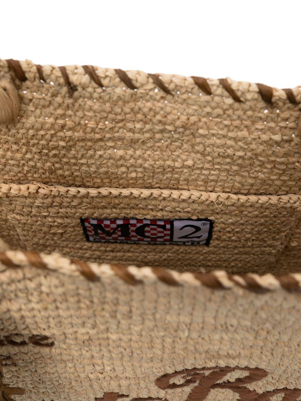 Borsa tote MC2 Saint Barth beige chiaro con due manici superiore tondi VANI013 00435L MC2 ST. BARTH KIDS 