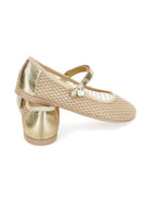 Ballerine per bambina Monnalisa color oro con design a rete 87G002RM 7704 0072 MONNALISA KIDS 