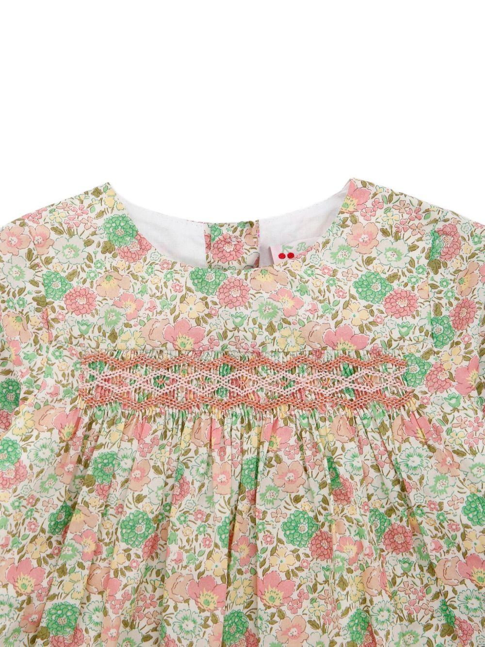 Abito per neonata Bonpoint multicolore con stampa a fiori W05XDRW00002 521 BONPOINT 