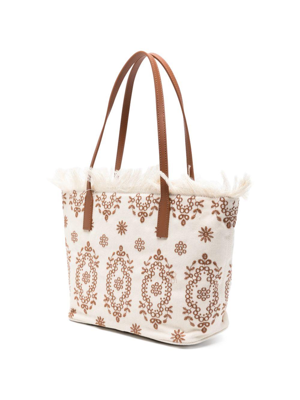 Borsa City Medium MC2 Saint Barth bianca con frange CBMF001 01772L MC2 ST. BARTH KIDS 