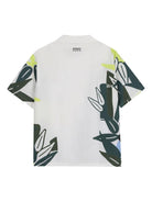 Camicia per bambino Kenzo Kids bianca con stampa grafica sul davanti K61625 117 KENZO KIDS 