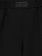 Pantaloni per bambino Balmain Kids neri con toppa con logo in vita BY6P80 I0196 930 BALMAIN KIDS 