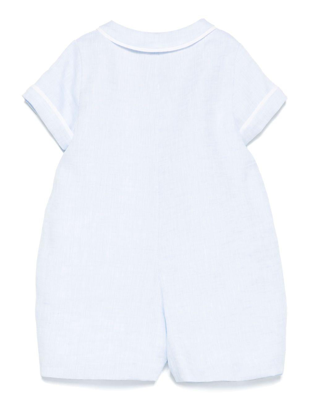 Tutina per neonato La Stupenderia azzurro plissettata TBPG57 D34 LA STUPENDERIA 