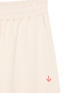 Pantaloni per donna Rose x Merci beige con ricamo ancora RP101 CREAM ROSE 