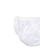 Abito per neonata Balmain Kids bianco con dettagli arricciati BY1161 P0484 100 BALMAIN KIDS 