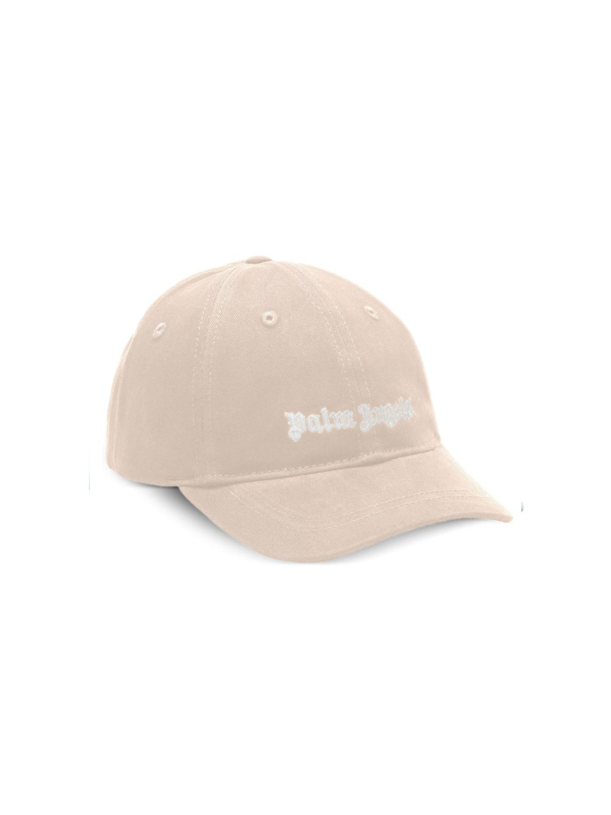 Cappello per bambino Palm Angels Kids beige con logo ricamato PBLB002S26FAB003 092 PALM ANGELS KIDS 