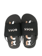 Sandali per bambino Boss Kids nero con dettaglio logo J53242 09B BOSS KIDS 