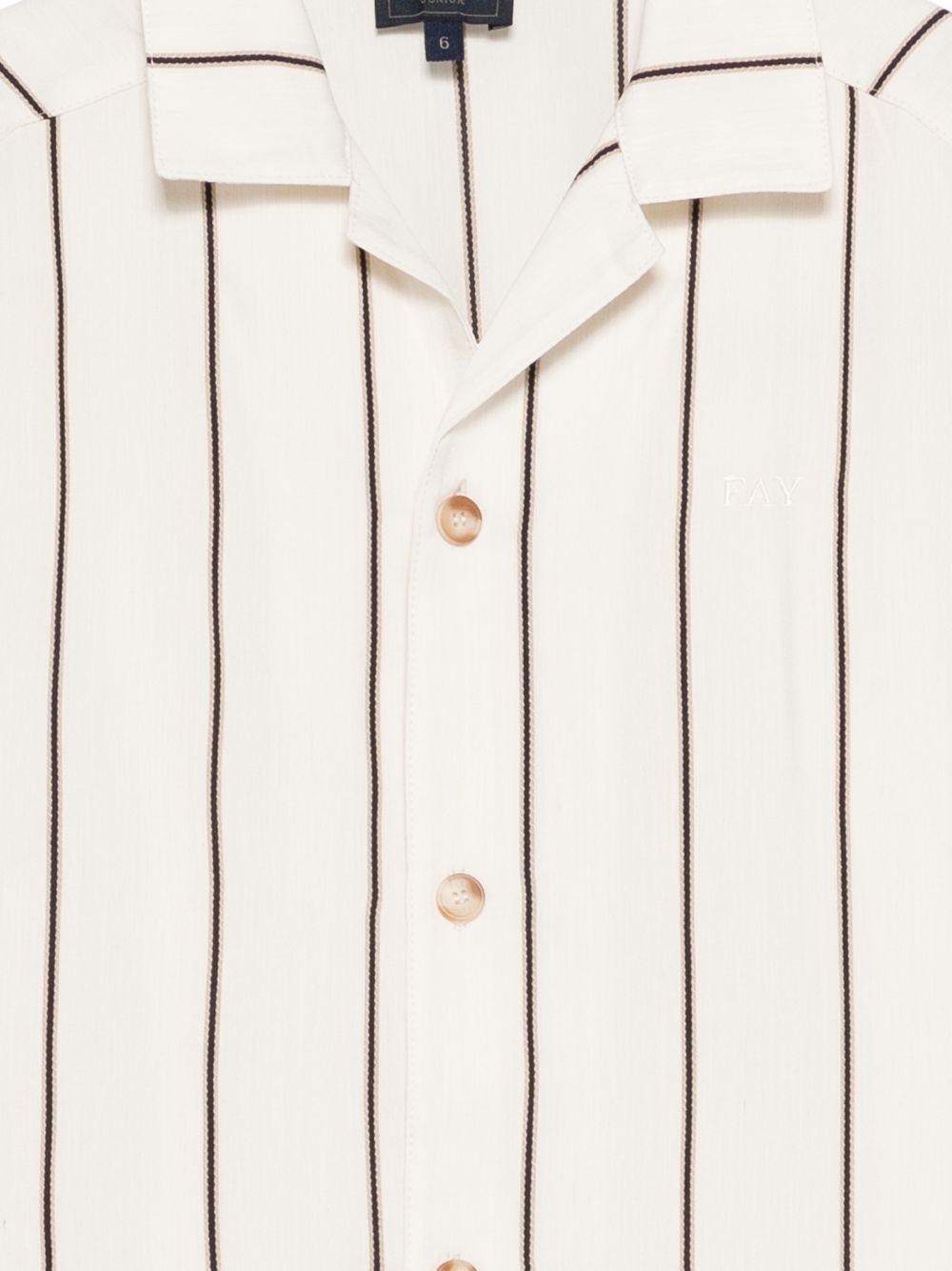 Camicia per bambino Fay Kids beige con design a righe FY5P71 P0581 103BL FAY KIDS 