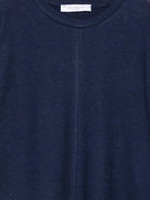 T-shirt per bambino Paolo Pecora Kids blu scuro con cuciture tono su tono PP4366 BLU PAOLO PECORA KIDS 