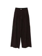 Pantaloni palazzo arricciati Alysi marrone cioccolato a gamba larga 116158 P607 CHOCO ALYSI 