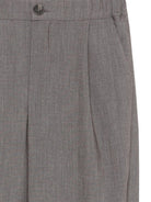 Pantaloni per bambino Douuod Kids grigio scuro con plissé DY6P81 I0321 808 DOUUOD KIDS 