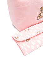 Borsa fasciatoio per neonato Moschino Kids rosa con applicazione orsetto MUX05TLCA19 50209 MOSCHINO KIDS 