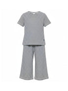 Pigiama per bambino Petit Bateau a righe bianche e nere A0CK1 02 PETIT BATEAU KIDS 