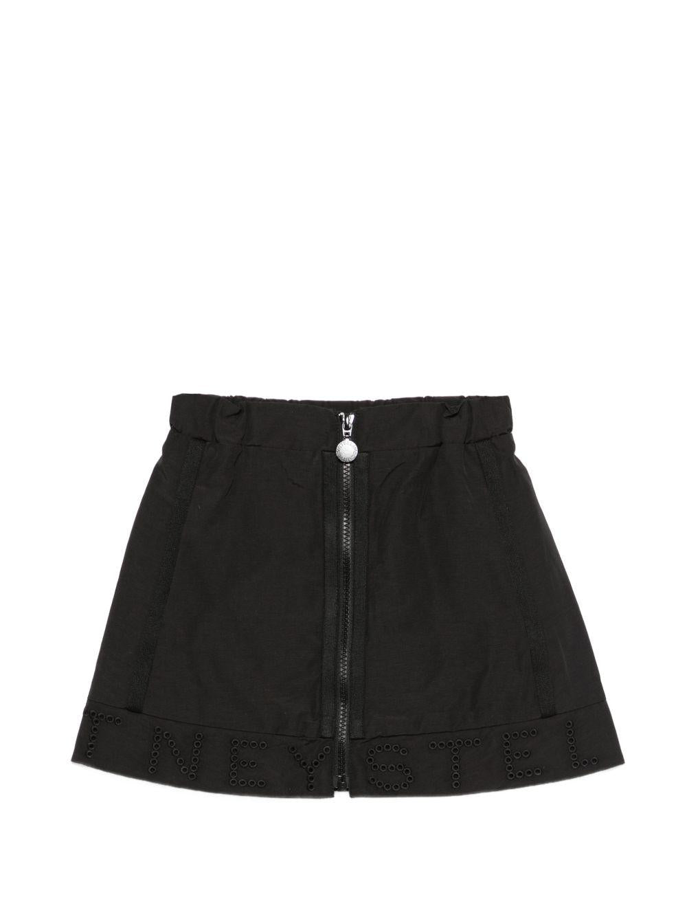 Gonna per bambina Stella McCartney Kids nera con dettaglio zip TY7A61 Z3484 930 STELLA McCARTNEY KIDS 