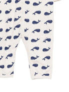 Tutina per neonato Petit Bateau beige con stampa balene all-over A0AXH 01 PETIT BATEAU KIDS 