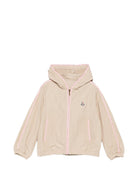 Giubbino per bambina Moncler Enfant beige con cappuccio e cerniera L19541A00052549P3 20J MONCLER KIDS 