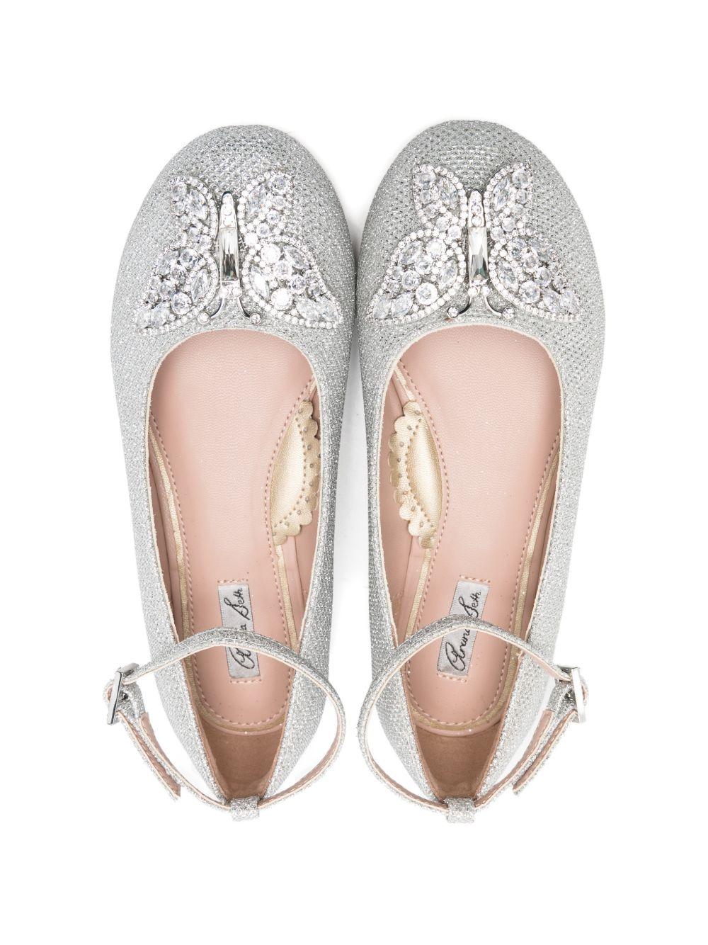 Ballerine per bambina Aruna Seth argentate con decorazione con strass AS76 SILVER ARUNA SETH KIDS 
