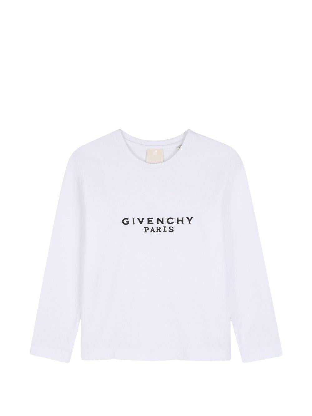 T-shirt per bambino Givenchy Kids bianca con stampa logo sul davanti H31321 10P GIVENCHY KIDS 