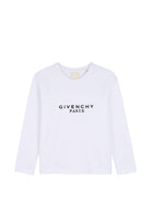 T-shirt per bambino Givenchy Kids bianca con stampa logo sul davanti H31321 10P GIVENCHY KIDS 